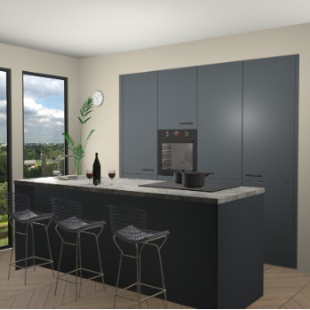 Onyxgrijs keuken Rusiec 62271