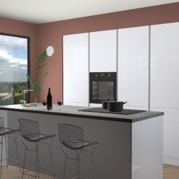 Sneeuwwit greeploze keuken Rusiec 66684