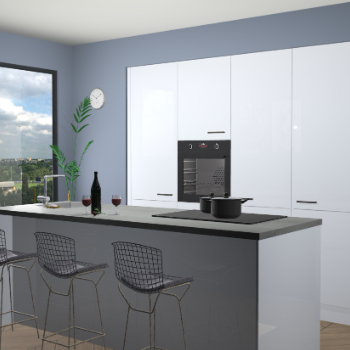 Sneeuwwit greeploze keuken Rusiec 66691