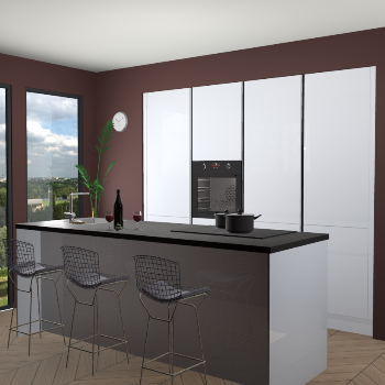 Sneeuwwit greeploze keuken Rusiec 66699