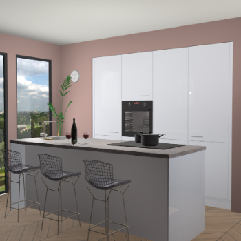 Sneeuwwit de keuken Rusiec 67475