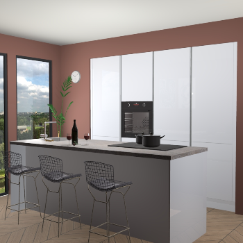 Sneeuwwit greeploze keuken Rusiec 67476