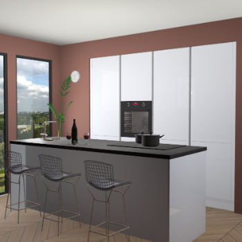 Sneeuwwit greeploze keuken Rusiec 67484