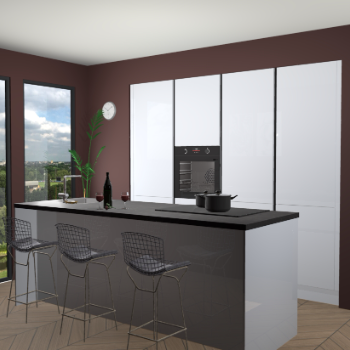 Sneeuwwit greeploze keuken Rusiec 67488