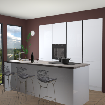 Sneeuwwit greeploze keuken Rusiec 67481