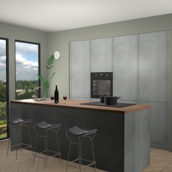 Beton Parelgrijs keuken Rusiec 70951