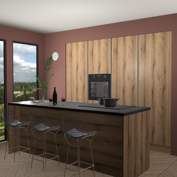 Goud Eiken greeploze keuken Rusiec 63780