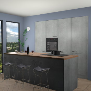 Beton Parelgrijs keuken Rusiec 70955