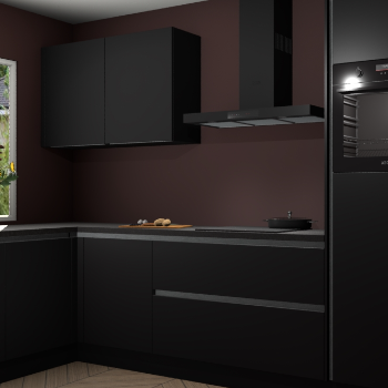 Zwarte greeploze keuken Limonos 81954