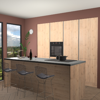 madera natuur greeploze keuken Rusiec 62765