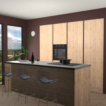 madera natuur greeploze keuken Rusiec 62768