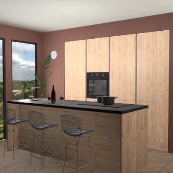 madera natuur greeploze keuken Rusiec 62771