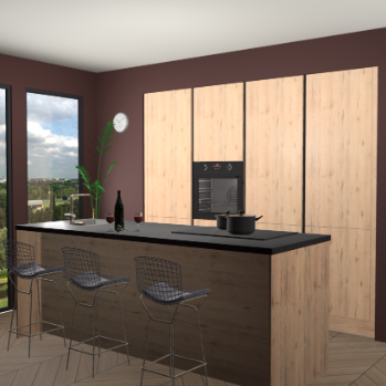 madera natuur greeploze keuken Rusiec 62774