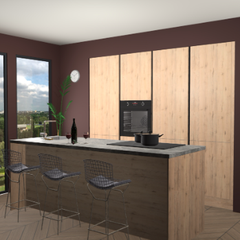 madera natuur greeploze keuken Rusiec 62780