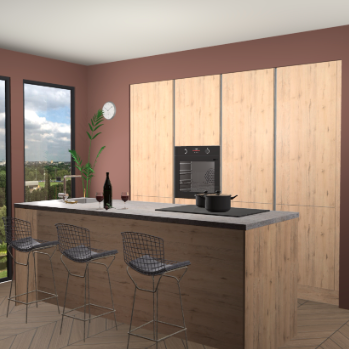 madera natuur greeploze keuken Rusiec 62783