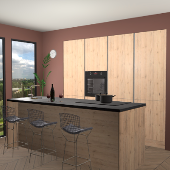 madera natuur greeploze keuken Rusiec 62789