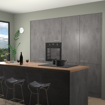 Beton Antraciet keuken Rusiec 70843