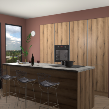 Goud Eiken greeploze keuken Rusiec 63786