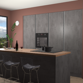 Beton Antraciet greeploze keuken Rusiec 70847