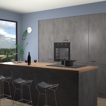 Beton Antraciet keuken Rusiec 70850