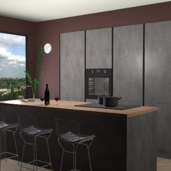 Beton Antraciet greeploze keuken Rusiec 71357