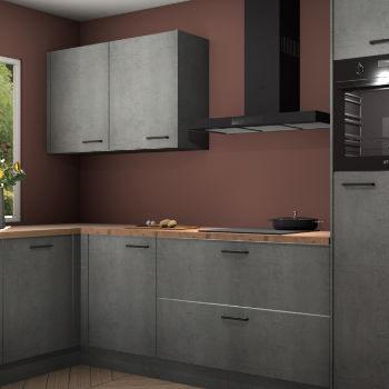 Beton parelgrijs keuken Limonos 82147