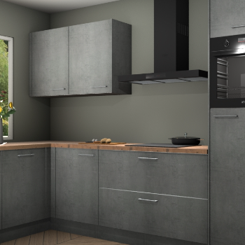 Beton parelgrijs keuken Limonos 82126