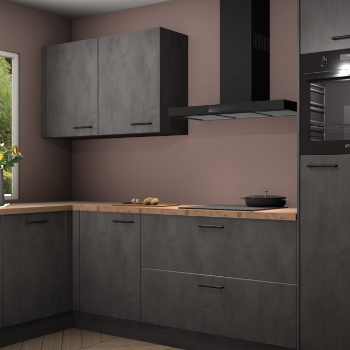 Beton antraciet keuken Limonos 82239