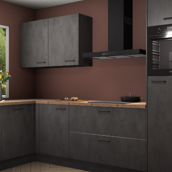 Beton antraciet keuken Limonos 82240