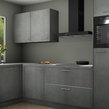 Beton parelgrijs keuken Limonos 82141