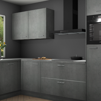 Beton parelgrijs keuken Limonos 82142