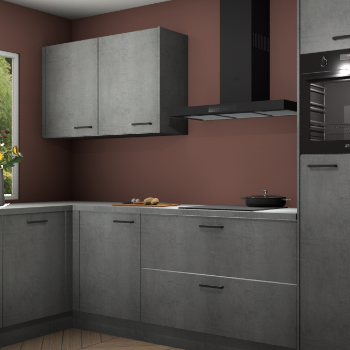 Beton parelgrijs keuken Limonos 82153