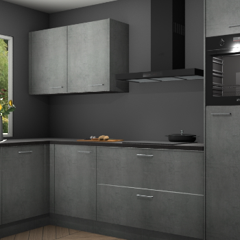 Beton parelgrijs keuken Limonos 82156