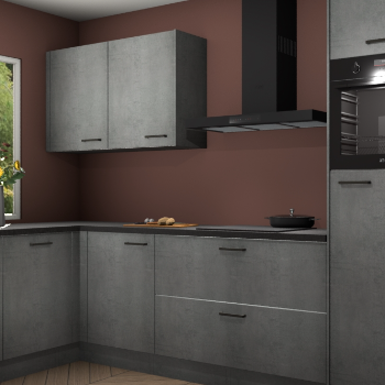 Beton parelgrijs keuken Limonos 82159