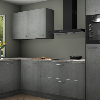 Beton parelgrijs keuken Limonos 82163