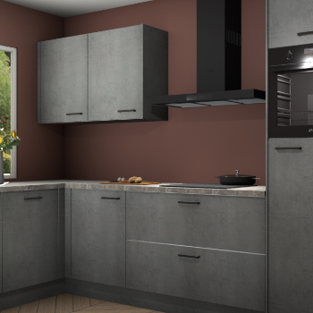 Beton parelgrijs keuken Limonos 82168