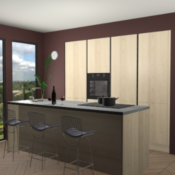 Vuren greeploze keuken Rusiec 65192