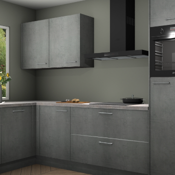 Beton parelgrijs keuken Limonos 82189