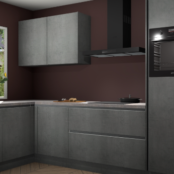 Beton parelgrijs greeploze keuken Limonos 82191