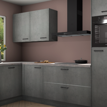 Beton parelgrijs keuken Limonos 82192