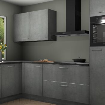 Beton parelgrijs keuken Limonos 82201