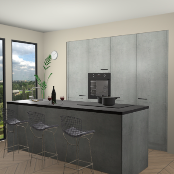 Beton Parelgrijs keuken Rusiec 71401