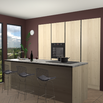 Vuren greeploze keuken Rusiec 65211