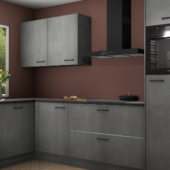 Beton parelgrijs keuken Limonos 82206