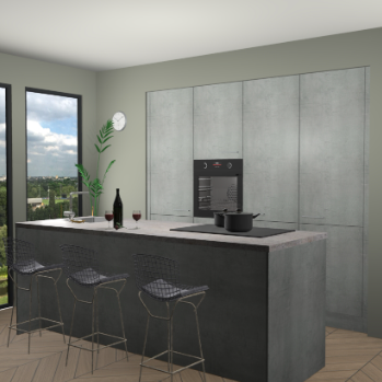 Beton Parelgrijs keuken Rusiec 71708