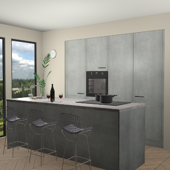Beton Parelgrijs keuken Rusiec 71394
