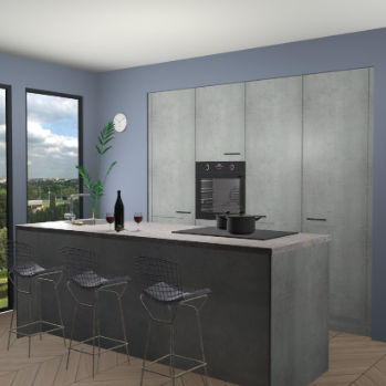 Beton Parelgrijs keuken Rusiec 71395