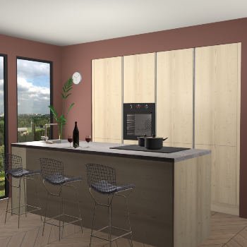 Vuren greeploze keuken Rusiec 65214