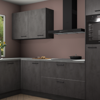 Beton antraciet keuken Limonos 82254