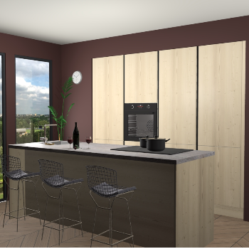 Vuren greeploze keuken Rusiec 65773